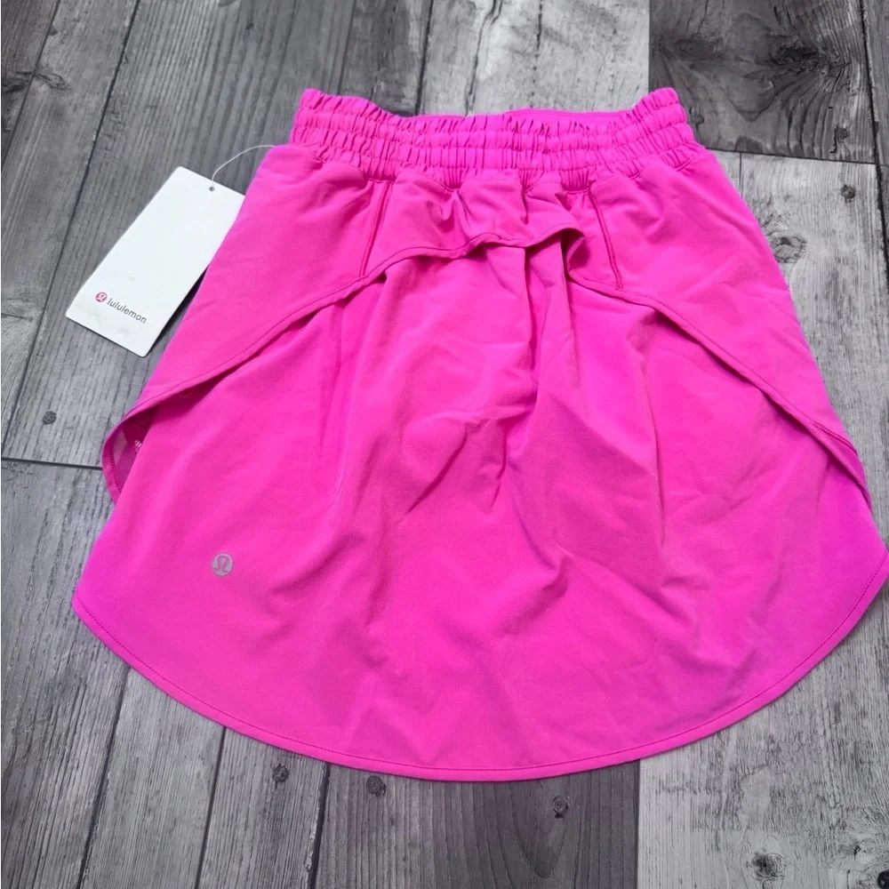 Lululemon Hotty Hot HR Skirt Long Sz 2 NEW NWT Sonic Pink SNCP